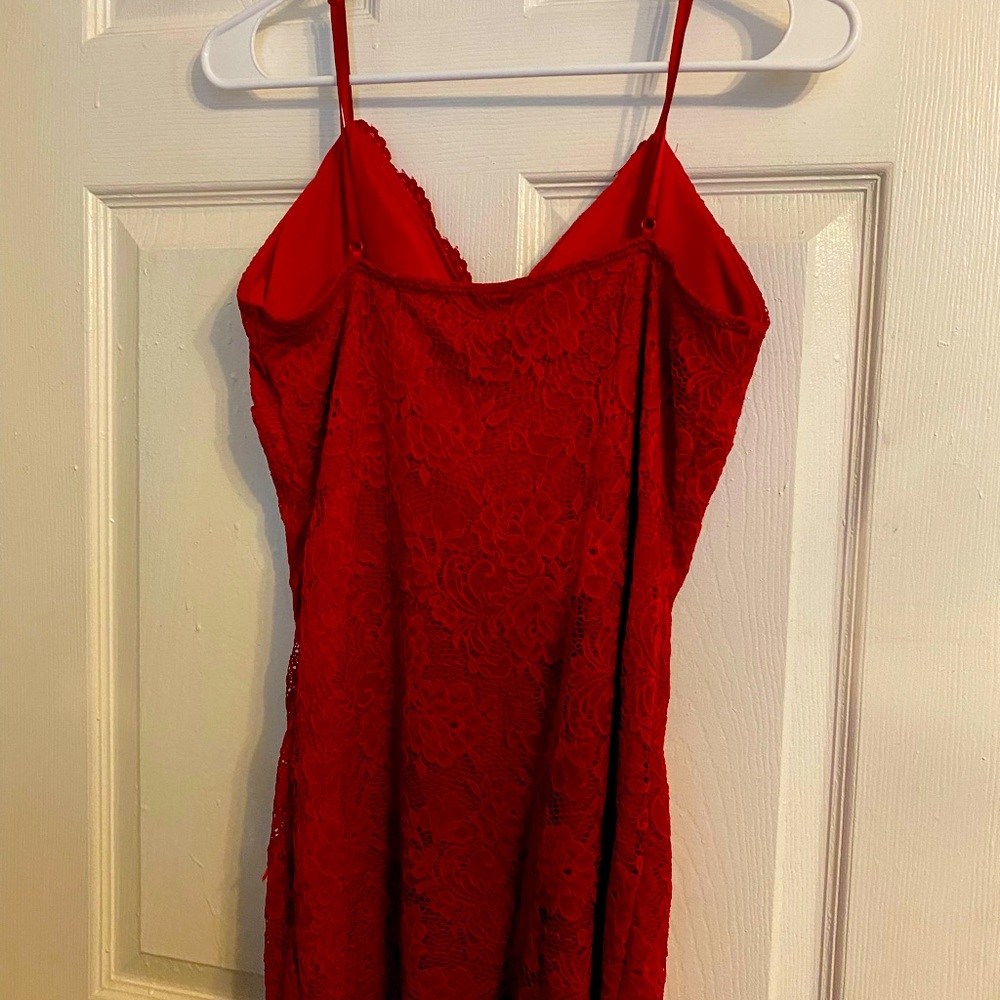 Red short prom dress